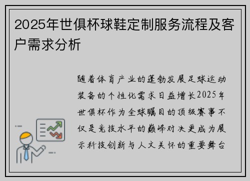 2025年世俱杯球鞋定制服务流程及客户需求分析